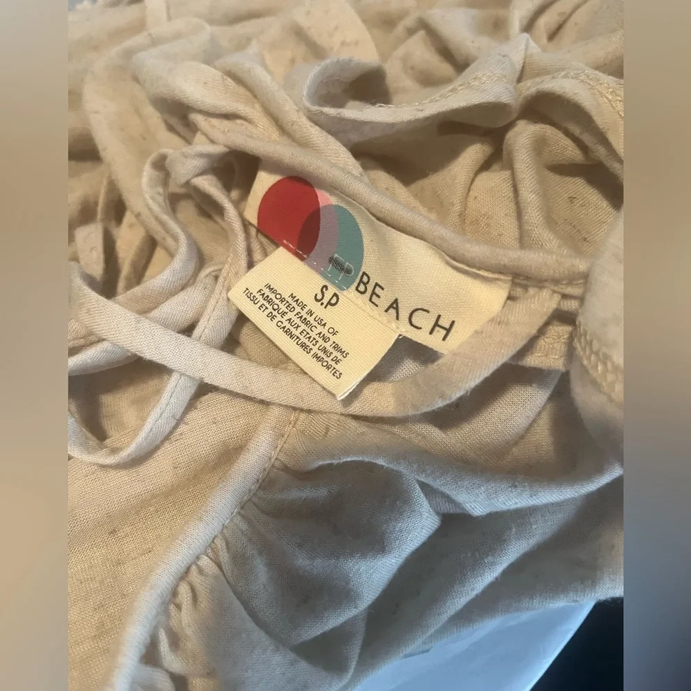 NWOT FP Free People Beach Terrazo Flounce Maxi Dress, XS Linen Blend Resort - Picture 10 of 11